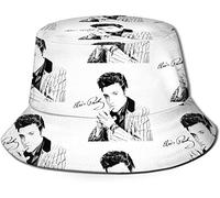 Trushop Unisex El-vis Presley Bucket Hat Sun Hat Printed Fisherman Packable Travel Hat Fashion Outdoor Hat