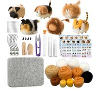 Truslin Needle Felting Starter Kit, 6 Pcs Doll Making Needle Felting Kit