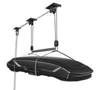 TRUSOON 2025 Upgrade Cargo Box Garage Pulley System, Garage Ceiling Hoist Heavy-Duty Holds up to 150 lbs Capacity, Fit 10-18 Foot Ceilings, Black