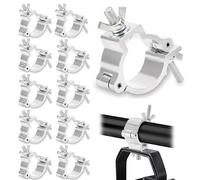 Truss Brackets, 10 Pieces Truss Clamps, Aluminium Hook Truss Lighting Clamps, Lamps 48-52 mm, 100 kg Heavy Duty, for Headlights, Stage Lighting, Party Lighting and Accessories