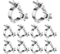 Truss Clamp 10 Pack Heavy Duty Aluminum Quick Release Clamps for LED Par Light and Moving Head Lighting Fits 48-51mm Stage(Silver)