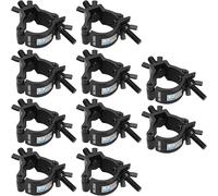 Truss Clamp 10 Pack Quick Release Aluminum Heavy Duty Clamps for LED Par Light Moving Head Lighting Fits 48-51mm Stage(Black)
