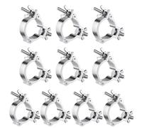 truss clamp. 10 Pcs Stage Lighting Hooks for DMX LED Par Moving Heads DJ Laser Projector(Silver)