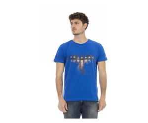 Trussardi Action Blå Bomuld T-Shirt - male - Trussardi - T-Shirts - Blue - 2XL - Tops 2XL