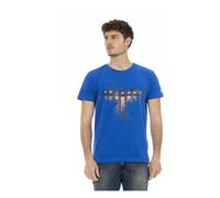 Trussardi Action Blå Bomuld T-Shirt - male - Trussardi - T-Shirts - Blue - M - Tops M