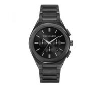 Trussardi Brink Men's Watch, Multi-Function, Analogue - 44 mm, Black, Sunray, One Size, Bracelet