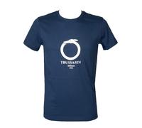 TRUSSARDI men's short-sleeved crew-neck T-shirt with pure cotton printed logo ar