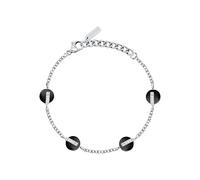 Trussardi Women's Bracelet in Steel, Crystals, T-ROUND Collection, Black Stones - TJAYF09