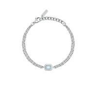 Trussardi Women's Bracelet in Steel, Zircons, T-DESIGN Collection, Double Thread, Gift Ideas for Wife, Mom