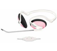 TRUST 16165 FOLDING PINK INTOUCH HEADSET HEADPHONES + MIC, INLINE VOLUME CONTROL