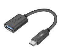 Trust 20967 USB-C to USB-A Adapter Cable USB 3.2 Gen 2 10Gbps 9cm ...