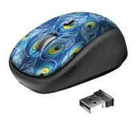 Trust 23388 YVI Wireless USB Compact Mouse for Computer and Laptop, 800-1600 DPI, Peacock