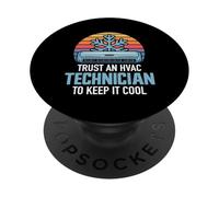 Trust An HVAC Technician To Keep It Cool | Fun Tee Repairman PopSockets Adhesive PopGrip