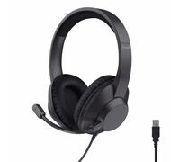 Trust Ayda Max Over-Ear USB PC Headset with ENC Noise Cancelling Microphone, Padded Headband, 1.8m Cable, 85% Recycled Plastic, Wired USB C Headphones with Mic for Laptop Computer Mac Teams, Black