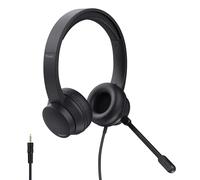 Trust Ayda On-Ear Wired Headset with Microphone - 3.5mm Jack, Lightweight, Adjustable Headband, 1.8m Cable - For PC, Laptop, Mac, Zoom & Teams - Black, New
