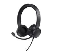 Trust Ayda On-Ear USB PC Headset with ENC Noise Cancelling Microphone, Lightweight Design, 65% Recycled Plastic, 1.8m Cable, Wired USB C Headphones with Mic for Computer, Laptop, Mac, Teams - Black