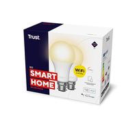 Trust WiFi B22 Smart Bulb, Dimmable LED Bulb, Works with Alexa and Google Home, No Hub Required, 2.4GHz WiFi Bulb, Warm to Cool White Smart Light Bulb, White Ambience [Amazon Exclusive] - 2 Pack