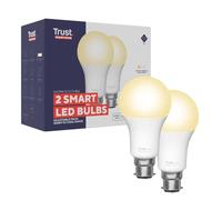 Trust WiFi B22 Smart Bulb, Dimmable LED Bulb, Works with Alexa and Google Home, No Hub Required, 2.4GHz WiFi Bulb, Warm to Cool White Smart Light Bulb, White Ambience [Amazon Exclusive] - 2 Pack