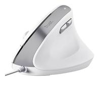 Trust Bayo II Ergonomic mouse Wired Optical White 6 buttons 2400 DPI Built-in scroll wheel