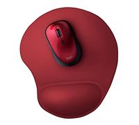 Trust BigFoot Mouse Mat with Wrist Support, Ergonomic Mouse Pad, Red | 236 x 205 mm, Prevents Wrist Strain, Microfiber Surface, Gel Wrist Rest, Non Slip Mat for Home Office Computer Laptop