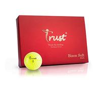 Trust Bison Soft 2022 K8 Edition- Super Soft Feeling. Urtheane Cover with Reactive Core, Swing Speed Under 95 mph (Yellow, 1 dozen)