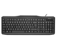 Trust Classicline Wired Full Size Keyboard for PC and Laptop, UK Layout - Black