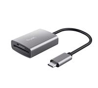 Trust Dalyx Fast USB Cardreader, Fast USB 3.2 Gen 1 with USB-C connector, 104 MB/s with compatible UHS-I cards, (micro) SD, SDHC and SDXC up to 2 TB, MacBook, PC, Laptop, Chromebook