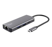 USB Hub Trust 24968 Silver (1 Unit)