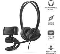 Trust Doba 2-in-1 USB Headset with Microphone & HD Webcam Home Office Set - NEW