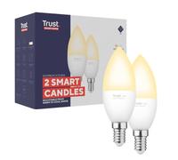 Trust WiFi CCT - E14-71297-02 Smart Bulb,Dimmable Candle Bulb,Works with Alexa and Google Home, No Hub,2.4GHz WiFi Bulb,Small Screw Warm to Cool Smart Light Bulb,White Ambience [Amazon Excl] -2 Pack