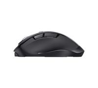 Trust Fyda Wireless Mouse Bluetooth + 2.4GHz, Ergonomic Thumb Rest, 50% Recycled Materials, 800-2400 DPI, Rechargeable Battery, Multidevice Bluetooth Mouse for Laptop PC iOS Mac Android, Black