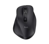Trust Fyda Wireless Mouse Bluetooth + 2.4GHz, Ergonomic Thumb Rest, 50% Recycled Materials, 800-2400 DPI, Rechargeable Battery, Multidevice Bluetooth Mouse for Laptop PC iOS Mac Android, Black
