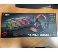 TRUST Gaming Bundle USB Keyboard Mouse Headset PAD- Black (UK) MD :GXT 788RW