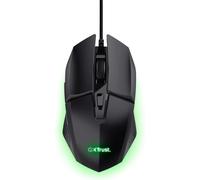 Trust Gaming GXT 109 Felox Gaming Mouse with 6 Programmable Buttons, Advanced Software, Multicolour LED Lighting, 200-6400 DPI, 1.5m USB Cable, RGB Computer Mouse for PC, Laptop, Windows - Black, New