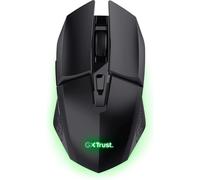 Trust Gaming GXT 110 Felox Wireless Rechargeable Gaming Mouse - 80h Battery, 800-4800 DPI, RGB Lighting, 6 Buttons, Black, New