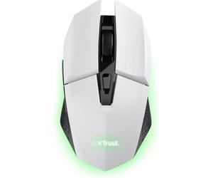 Trust Gaming GXT 110W Felox Wireless Gaming Mouse - Rechargeable, 80H Playtime, 800-4800 DPI, RGB LED, 6 Buttons - White, New