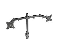 Trust Gaming GXT 1120 Mara Dual Monitor Stand, Screens up to 32 inch, Adjustable Monitor Arm, Dual Monitor Mount for 2 Screens, up to 16kg Total Weight, VESA 75/100 - Black