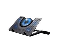 Trust Gaming GXT 1125 Quno Laptop Cooling Stand - Laptops up to 17.3 inch, 5 Blue Illuminated Fans, Adjustable Angle, Computer Cooler - Black