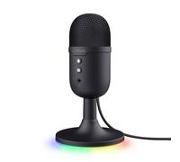 Trust Gaming GXT 236 Yami USB Condenser Streaming Microphone for Podcast, Twitch, Discord, ASMR, Youtube, Playstation 5, Gaming Mic with Cardioid Recording Pattern, Mute Button, RGB Light - Black
