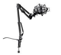 Trust Gaming GXT 253 Emita Streaming Microphone Arm, Universal Boom Arm, Adjustable Mic Stand with Desk Clamp and Shock Mount for Streaming, Vlogging, Podcasting and Recording - Black