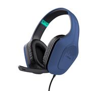 Trust Gaming GXT 418B Rayne Lightweight Gaming Headset for PC Xbox PS4 PS5 Switch Mobile, 3.5 mm Jack, 2m Cable, 50mm Drivers, Foldaway Microphone, Over-Ear Wired Headphones, Blue