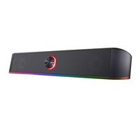 Trust Gaming GXT 619 Thorne RGB Illuminated Soundbar, PC Speakers, 12W Peak Power, 3.5 mm Jack, USB Powered Soundbar, Stereo Sound System for PC, Desktop, Laptop, Computer - Black