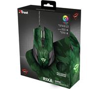 Trust Gaming GXT 781 Rixa Camo Gaming Mouse and Mouse Pad - Green Camo