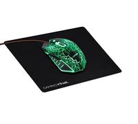 Trust Gaming GXT 783X Izza Gaming Mouse with Mouse Mat, 800-4000 DPI, LED Illumination, 6 Buttons, Braided USB Cable 1.8m, Mouse Pad with Anti-slip Bottom, Wired Computer Mouse for PC and Laptop