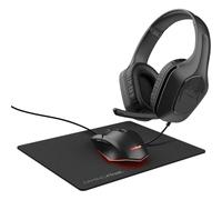 Trust Gaming GXT 790 Tridox 3 In 1 Gaming PC Bundle Headset Mouse Mouse Mat Black