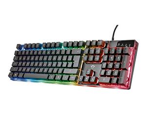 Trust Gaming GXT 835 Azor Gaming Keyboard Italian Layout QWERTY USB Anti-Ghosting Keyboard with LED Backlit RGB for PC Computer Laptop Mac - Black