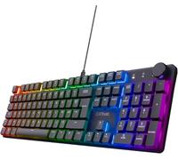 Trust Gaming GXT 866 Torix Mechanical French AZERTY Keyboard, Huano Linear Switches, RGB Lighting, Anti-Ghosting N-Key Rollover USB Programmable Gamer Keyboard for PC Laptop - Black