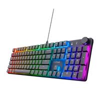 Trust Gaming GXT 866 Torix Mechanical Keyboard German QWERTZ Layout, Huano Switches, Flat Keys, RGB Lighting, Anti-Ghosting N-Key Rollover USB Programmable Gaming Keyboard PC Laptop