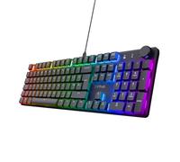 Trust Gaming GXT 866 Torix Mechanical Keyboard UK Layout, Linear Huano Switches, RGB Illumination, Anti-Ghosting N-Key Rollover, Low Profile Programmable USB Gaming Keyboard PC Laptop - Black