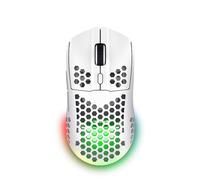 Trust Gaming GXT 929W Helox Wireless Gaming Mouse, Superlight White Gaming Mouse 75g, 80h Battery Life, 2.4 GHz Micro-USB Receiver, LED Lighting, Adjustable DPI (800-4800), Gaming PC Laptop
